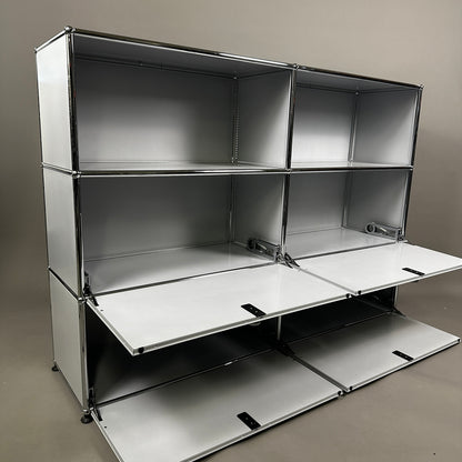 USM Haller Highboard 2x3 mattsilber 4 Klappen