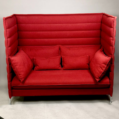 Vitra Alcove Highback 2-Sitzer Sofa dunkelrot