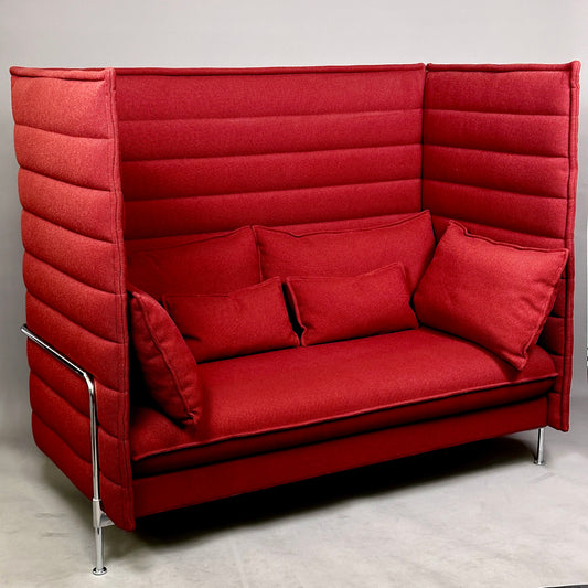 Vitra Alcove Highback 2-Sitzer Sofa dunkelrot