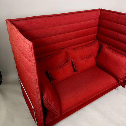 Vitra Alcove Highback 2-Sitzer Sofa dunkelrot