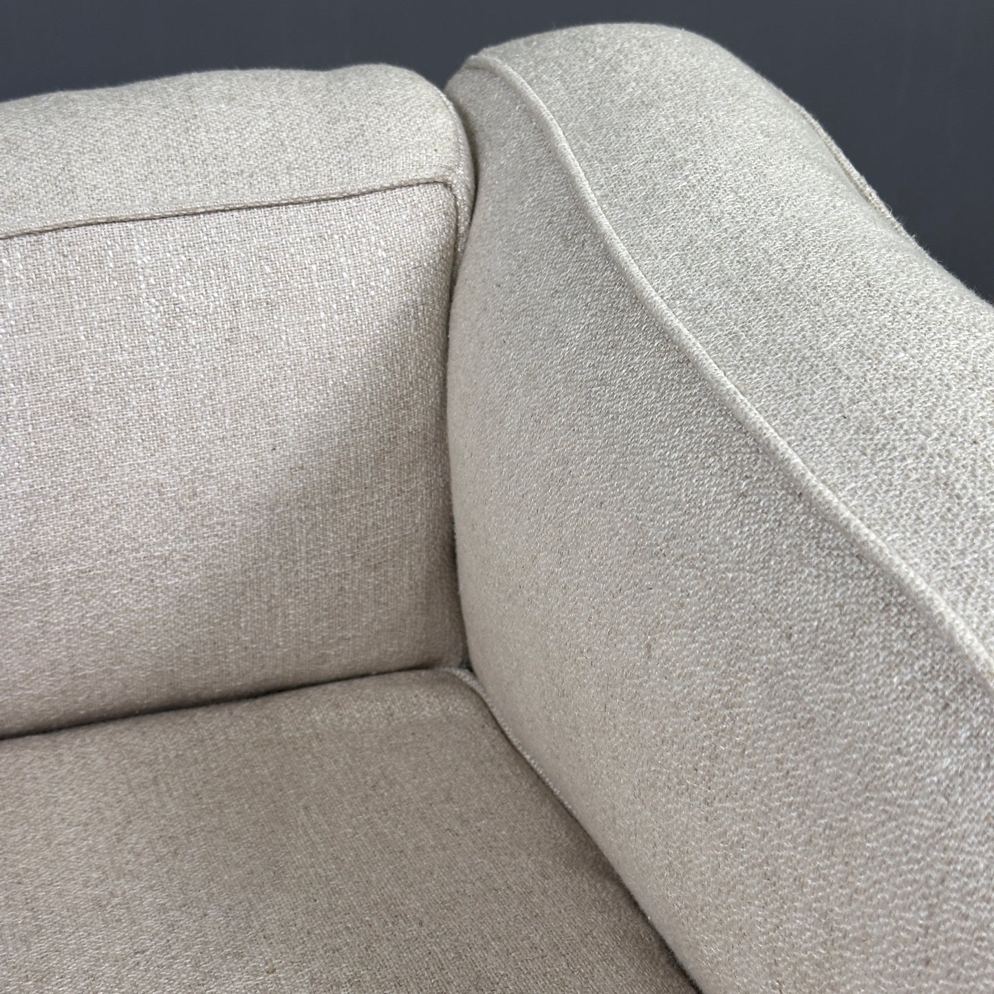 Cassina LC2 Sessel Stoff Leinen beige Gestell türkis