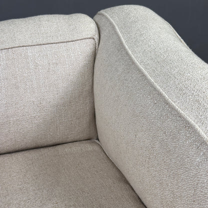 Cassina LC2 Sessel Stoff Leinen beige Gestell türkis