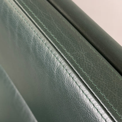 Vitra EA 219 Leder dunkelgrün Chrom