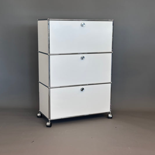 USM Haller Highboard 1x3 weiß mit Klappen