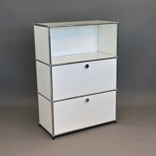 USM Haller Highboard 1x3 weiß mit 2 Klappen