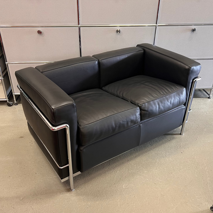 Cassina LC2 2-Sitzer Leder schwarz