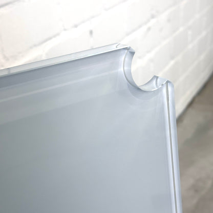 USM Haller Tisch 175x75cm Glas weiß unterlackiert