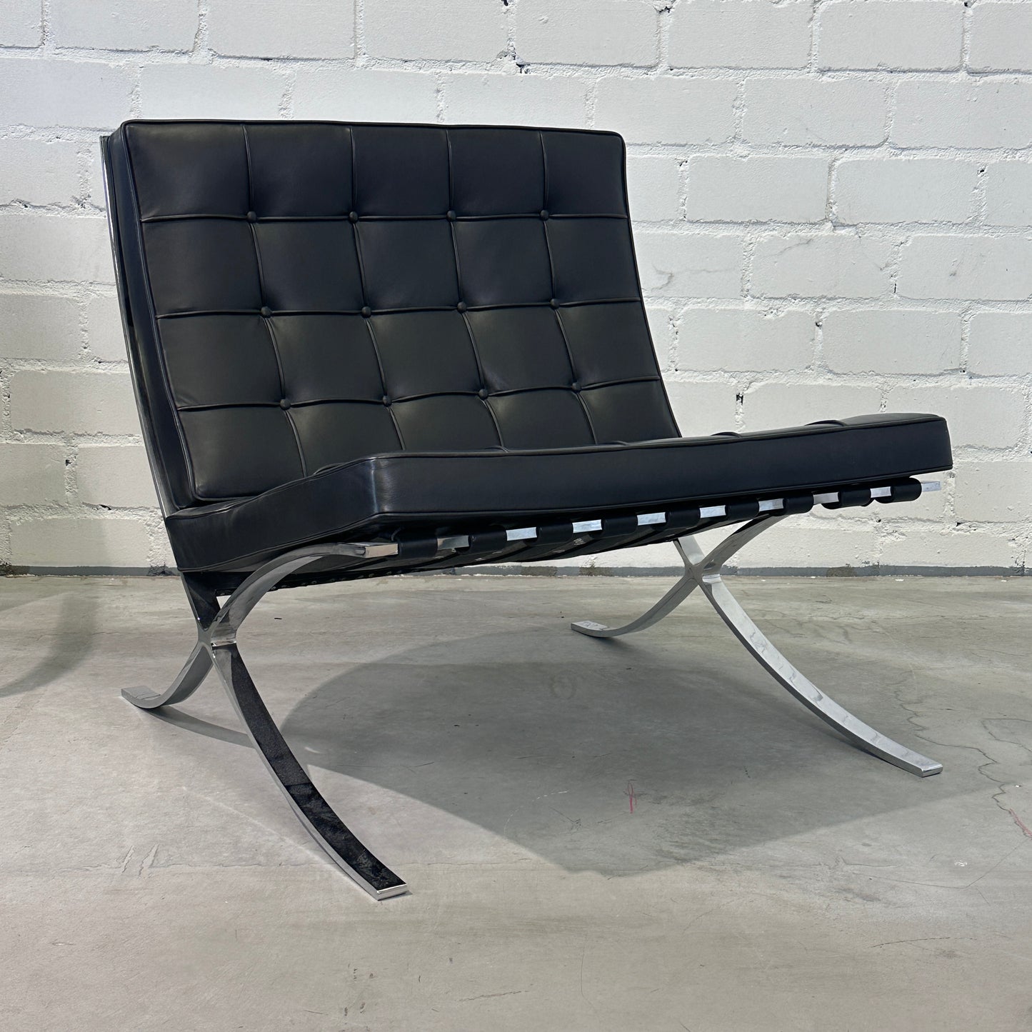 Knoll International Barcelona Sessel Leder / Schwarz