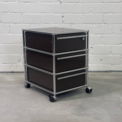 USM Haller Rollcontainer Braun 3 Auszüge