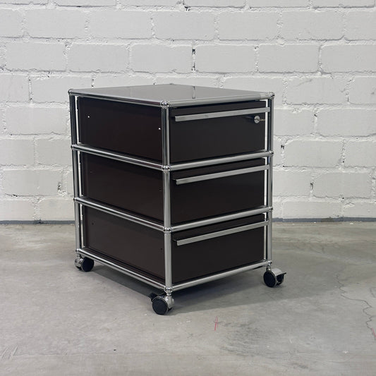 USM Haller Rollcontainer Braun 3 Auszüge