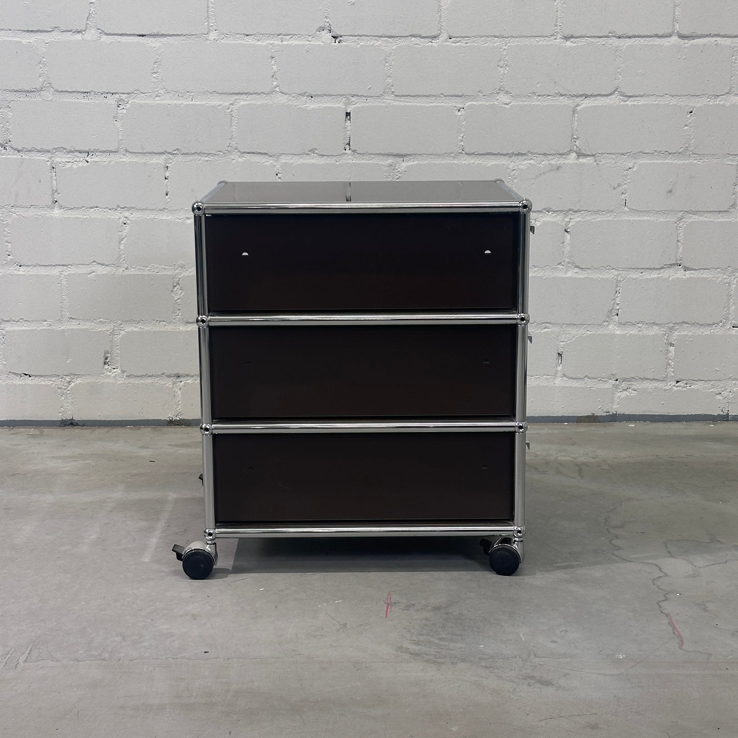 USM Haller Rollcontainer Braun 3 Auszüge