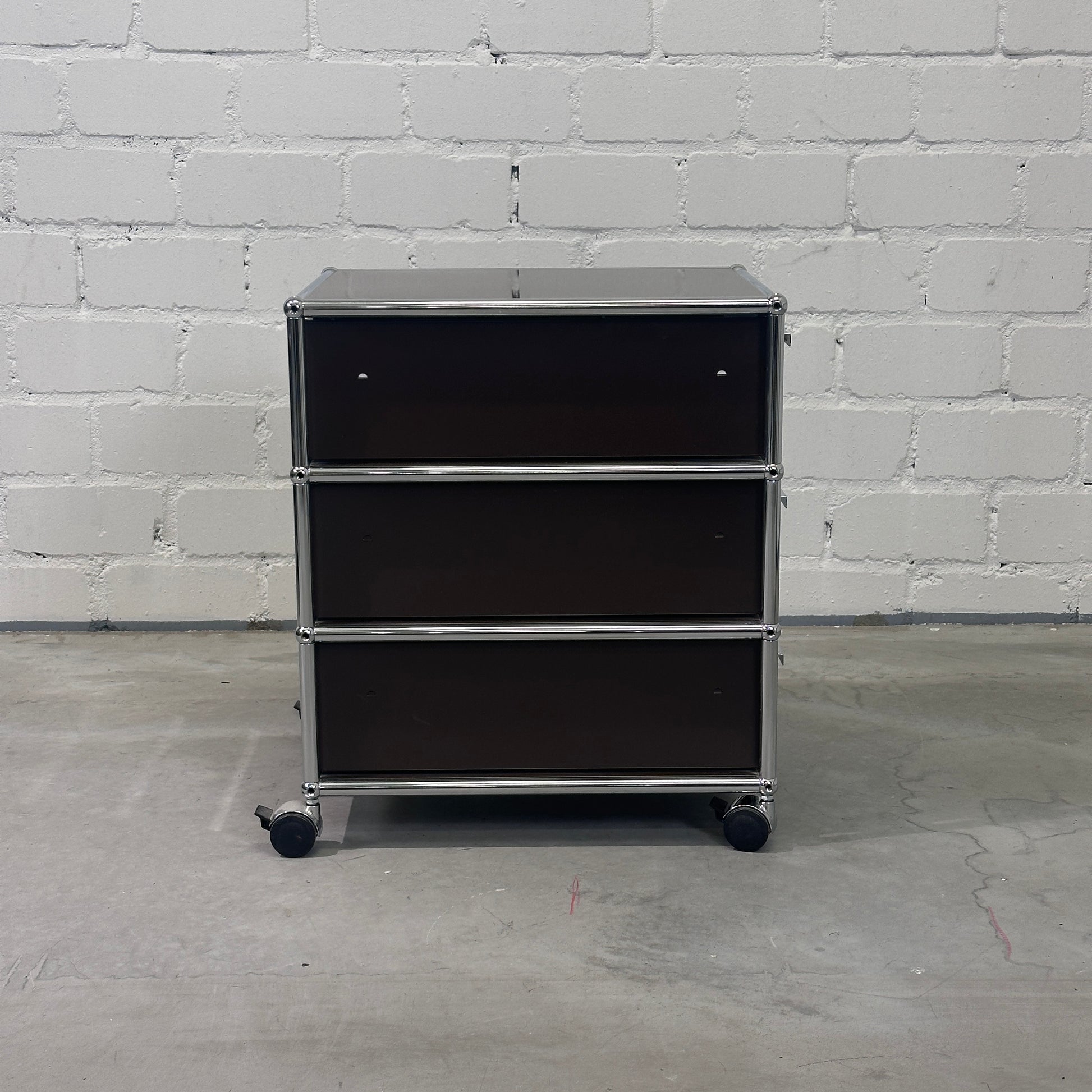 USM Haller Rollcontainer Braun 3 Auszüge