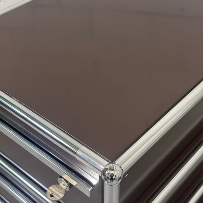 USM Haller Rollcontainer Braun 3 Auszüge