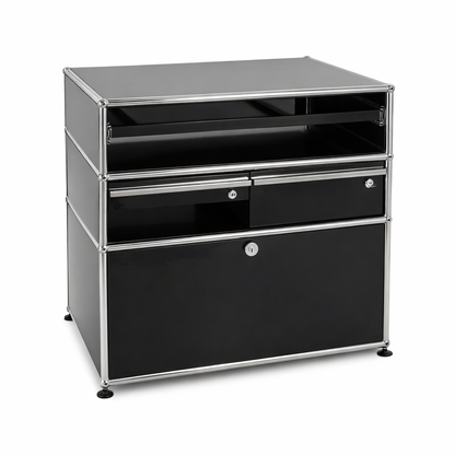 USM Haller Kaffeebar mit 2 Schubladen schwarz