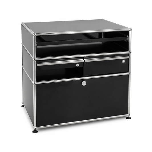 USM Haller Kaffeebar mit 2 Schubladen schwarz
