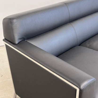 Moroso 3-Sitzer Steel Leder schwarz