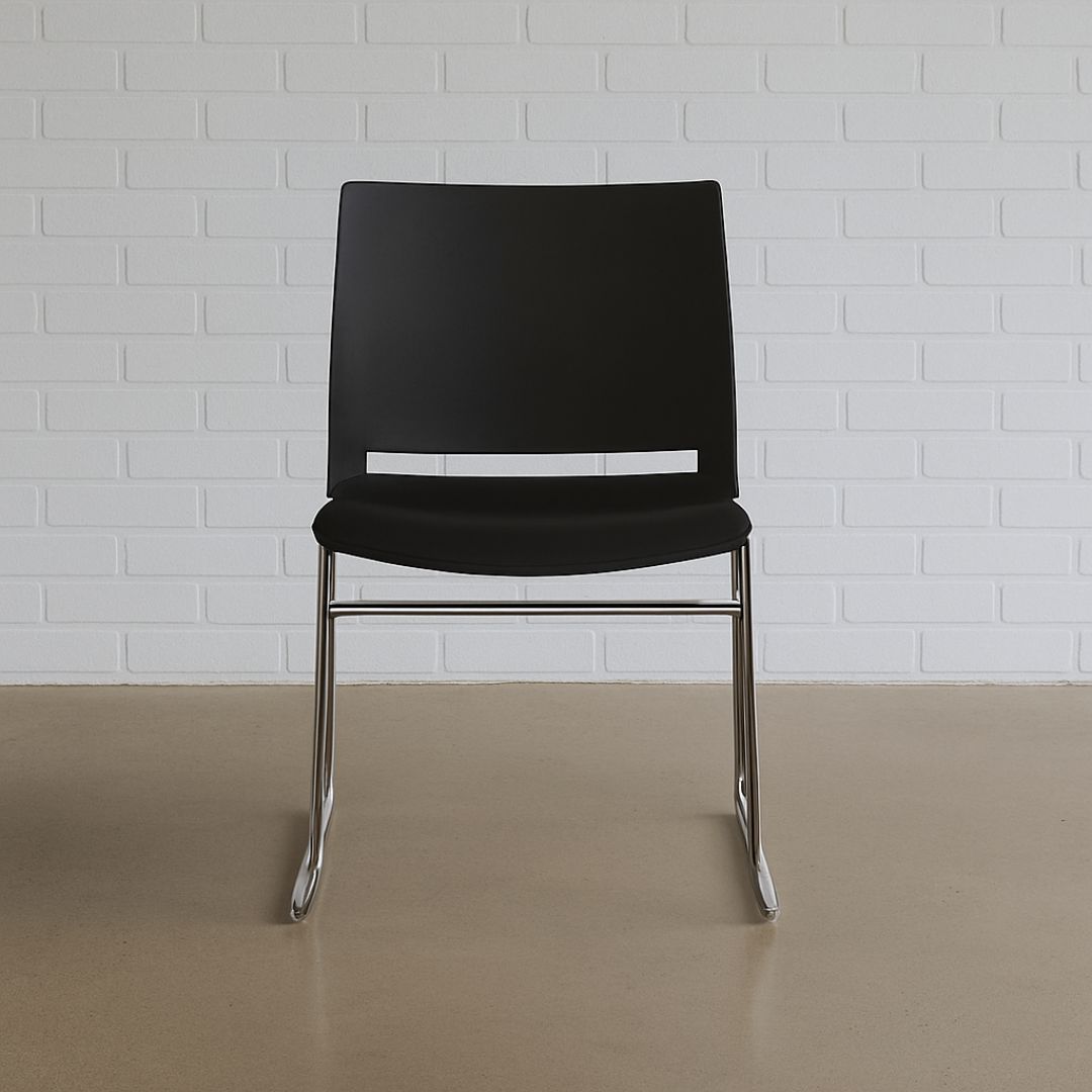 Stapelstuhl schwarz/Chrom [SONDERPOSTEN NEUWARE]