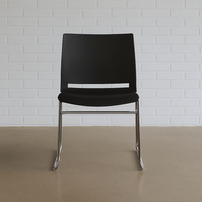 Stapelstuhl schwarz/Chrom [SONDERPOSTEN NEUWARE]