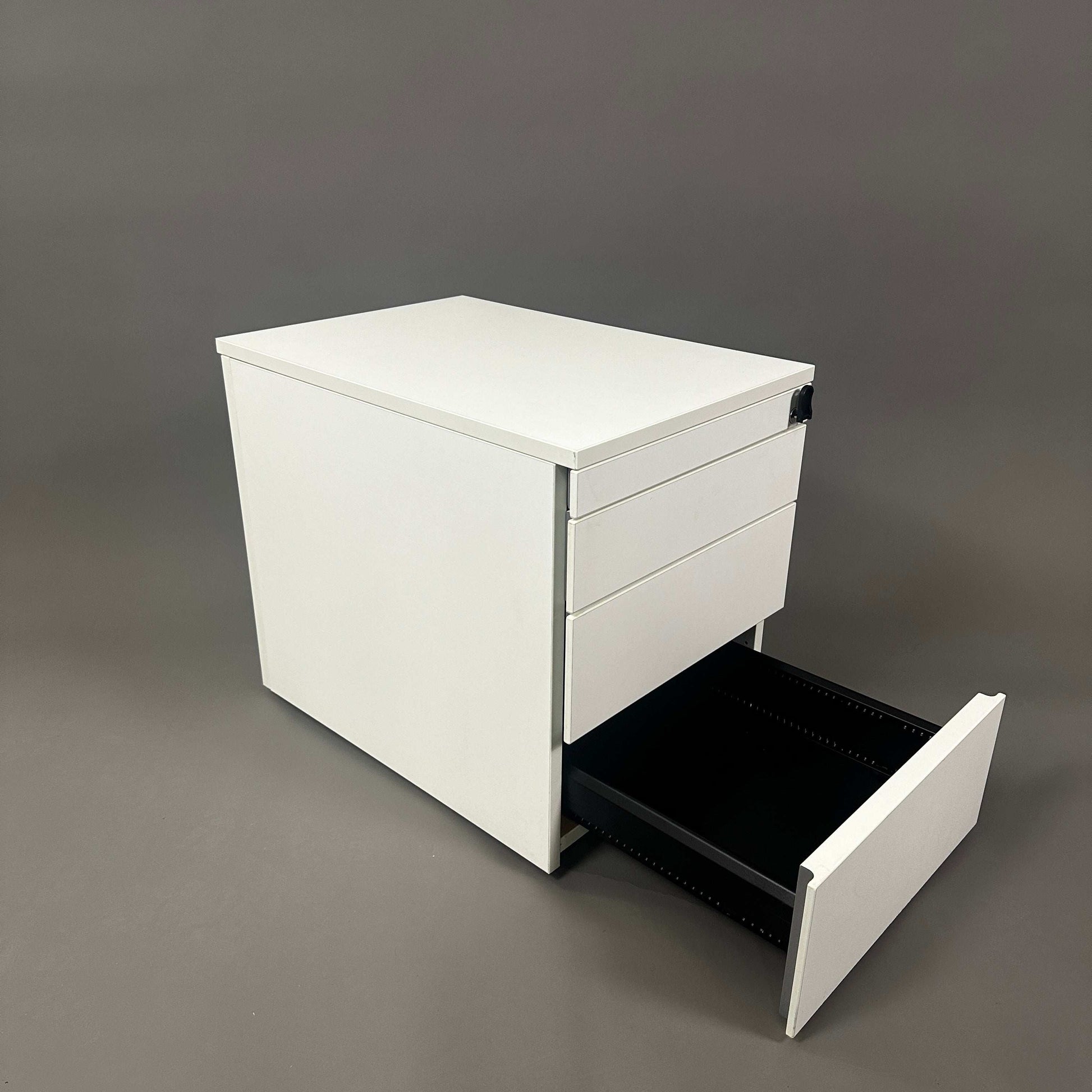 Weißer Kinnarps Rollcontainer mit 4 abschließbaren Schubladen, 52 x 42 x 60 cm