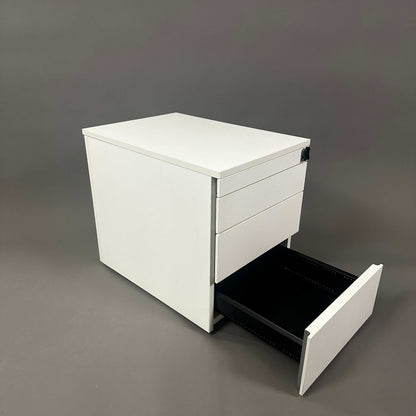Weißer Kinnarps Rollcontainer mit 4 abschließbaren Schubladen, 52 x 42 x 60 cm
