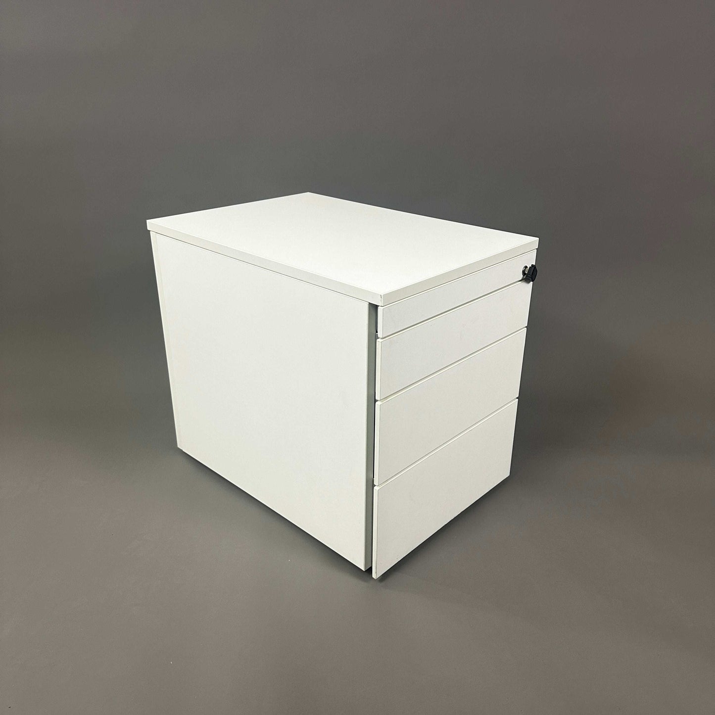 Kinnarps weißer Rollcontainer mit 4 abschließbaren Schubladen, 52x42x60 cm