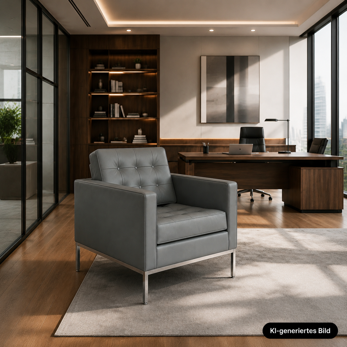 Knoll International Florence Knoll Sessel Venezia Leder