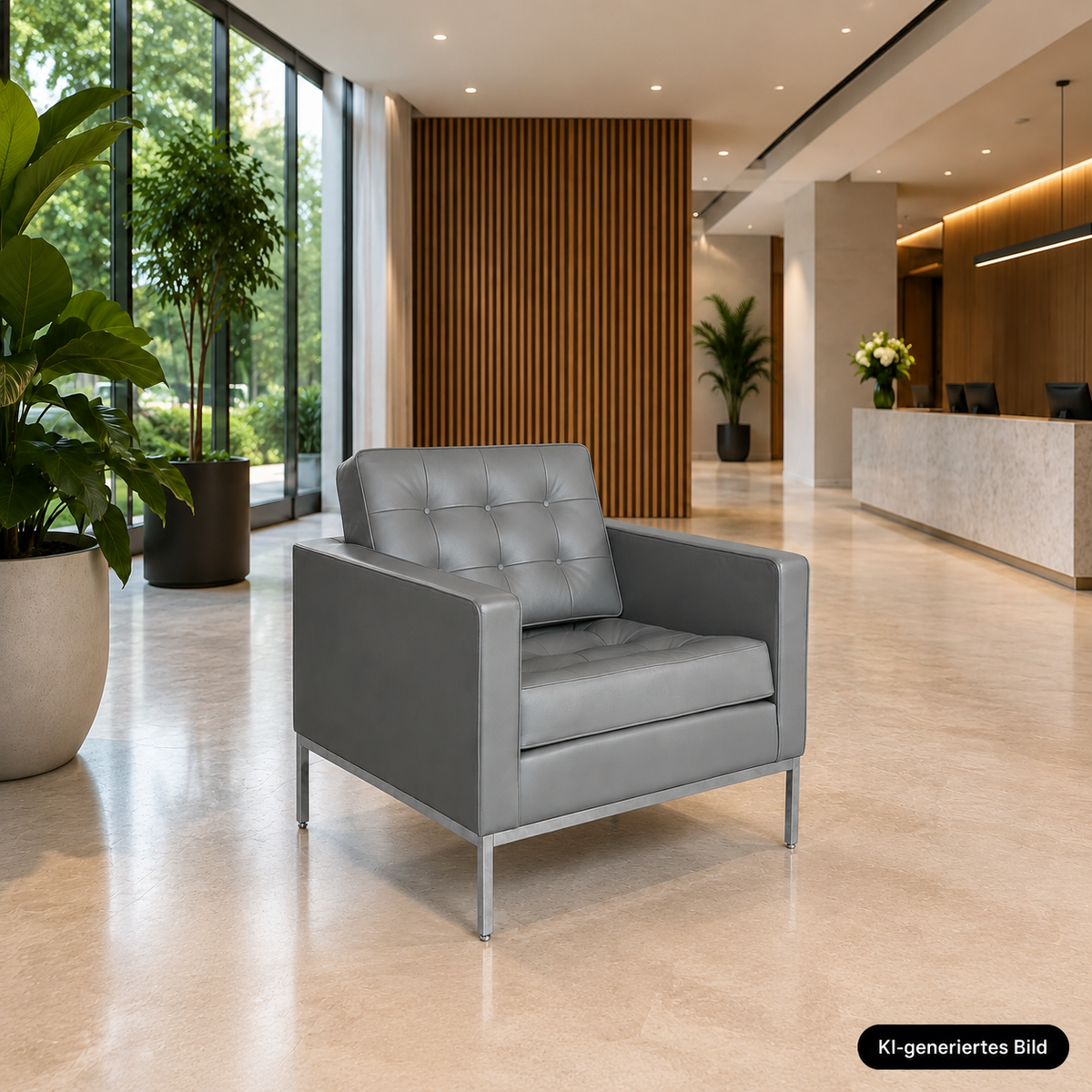 Knoll International Florence Knoll Sessel Venezia Leder