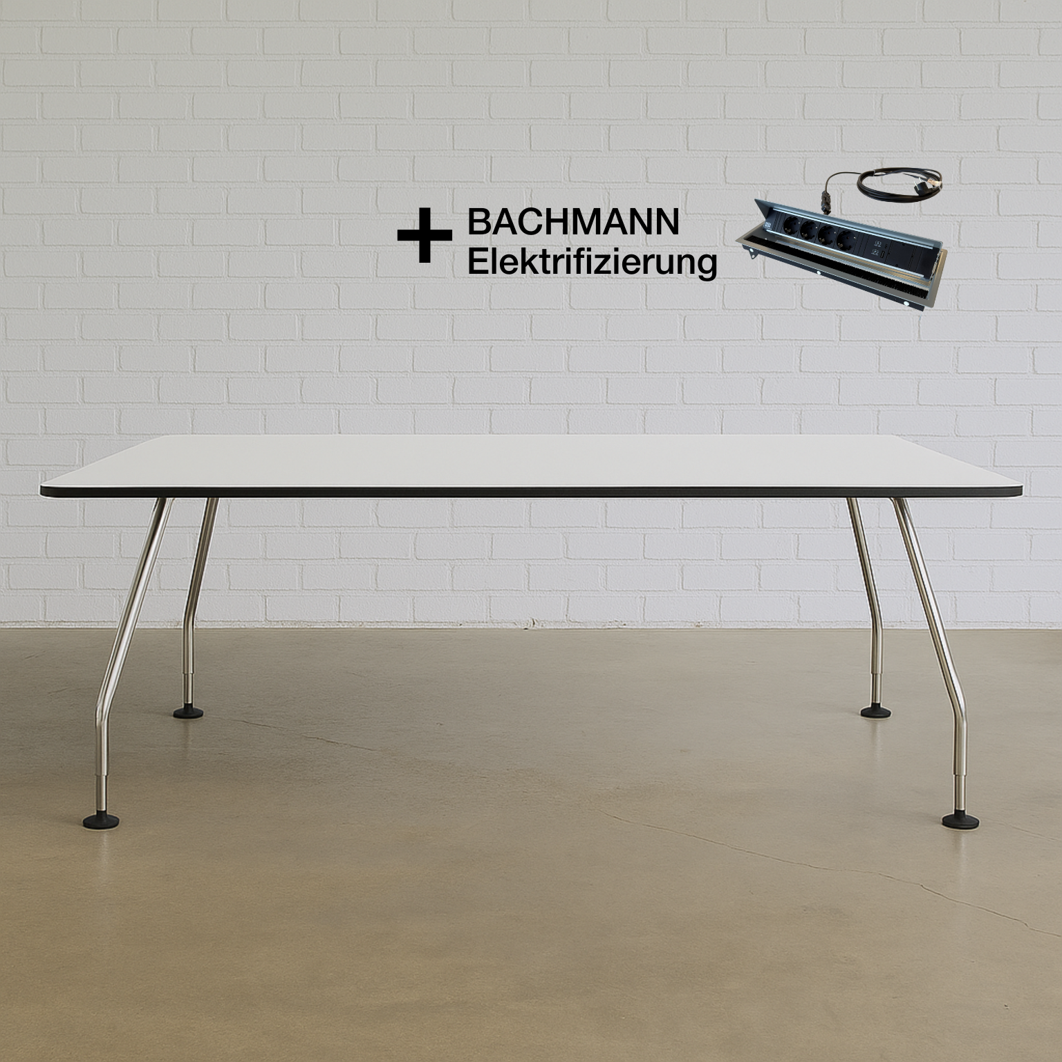 Konferenztisch Vitra Gestell + neue Platte 270x120cm
