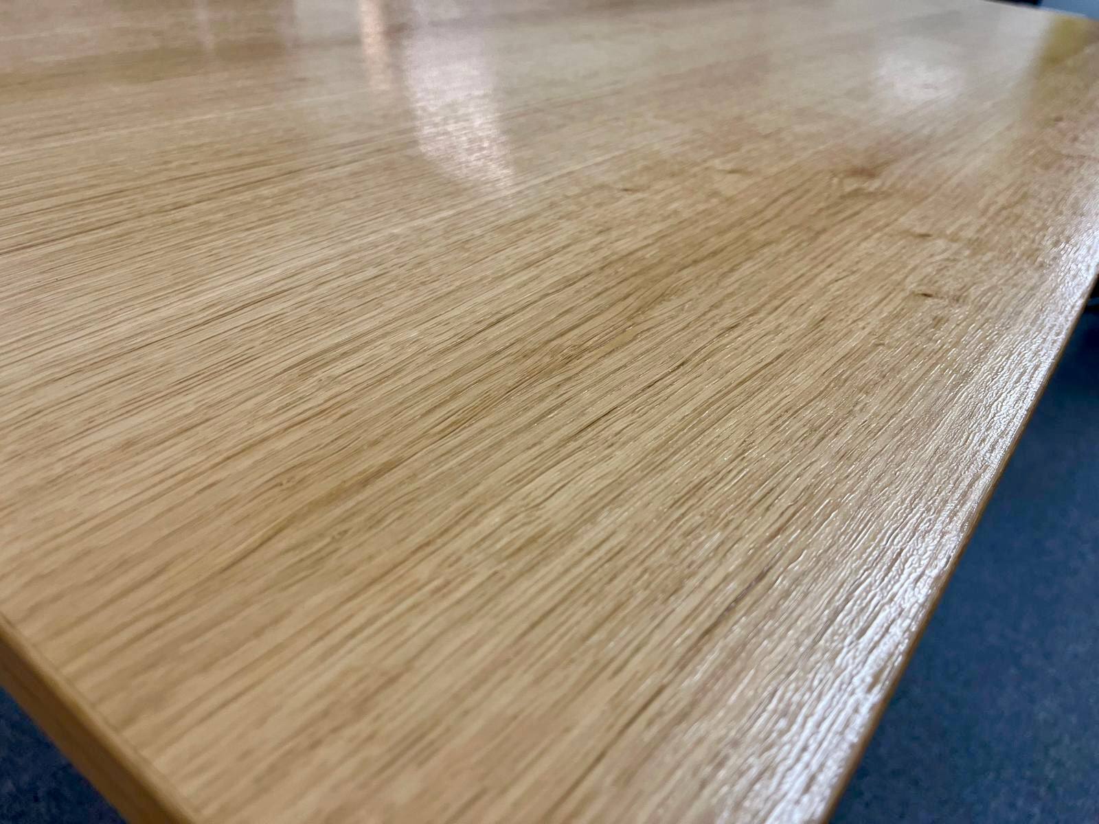 Lampert Eiermann 2 desk with oak veneer tabletop and black frame, 140x70cm