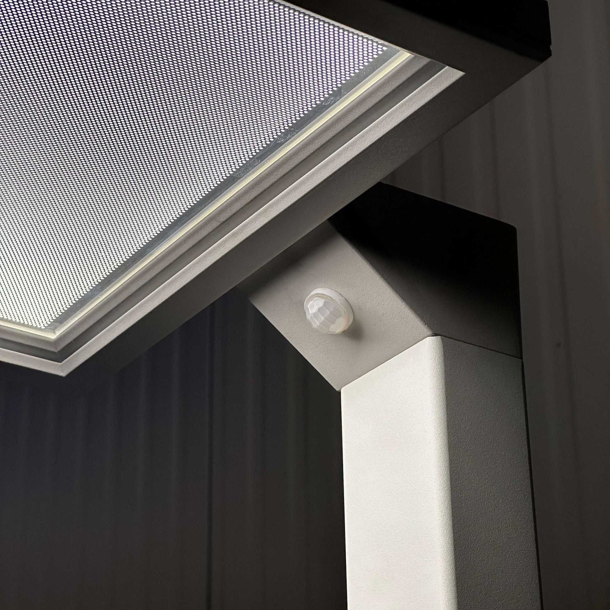 Lenorad white LED floor lamp with motion and daylight sensors, dimmable touch control, 4000K neutral white light