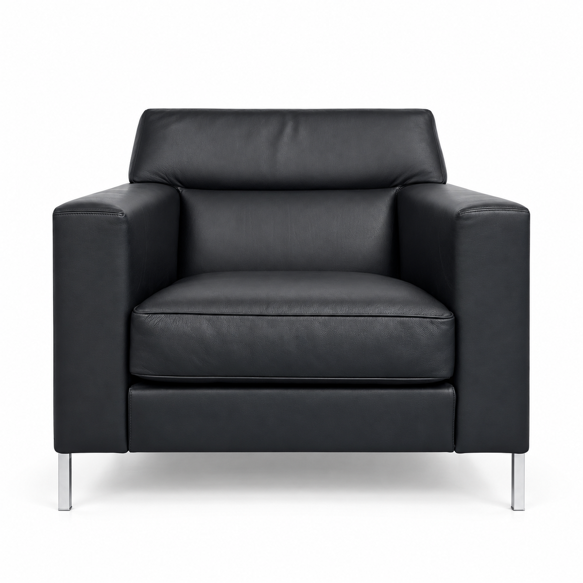 Moroso Sessel Steel Leder schwarz