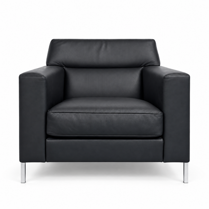 Moroso Sessel Steel Leder schwarz