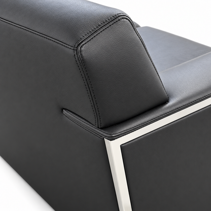 Moroso Sessel Steel Leder schwarz