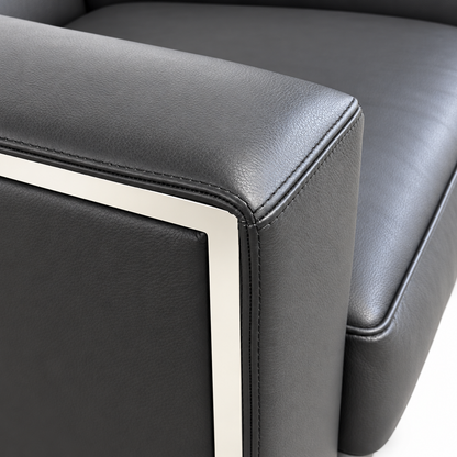 Moroso Sessel Steel Leder schwarz