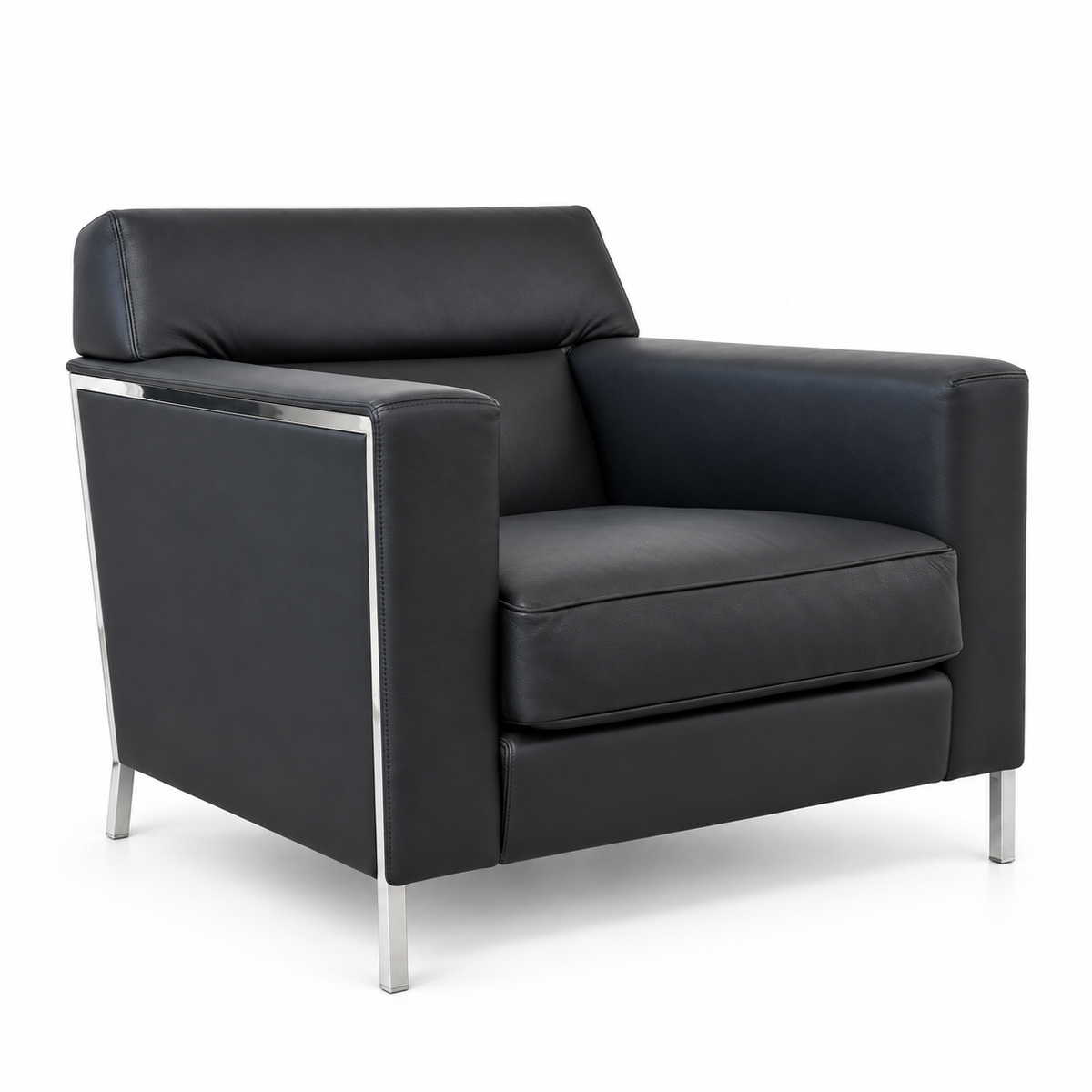 Moroso Sessel Steel Leder schwarz