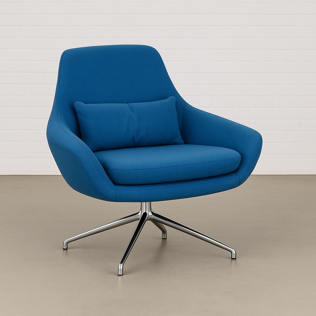 Noomi Softline Lounge Sessel blau