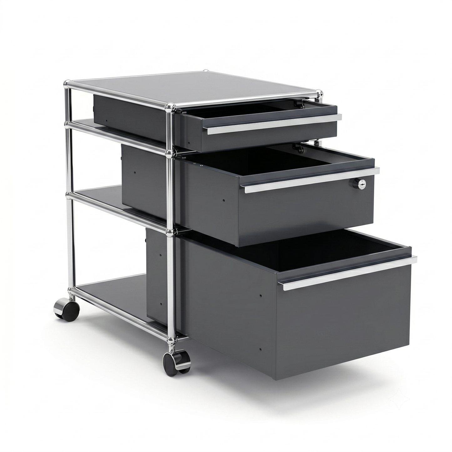 Artikelanlage Rollcontainer grau 3 Schubladen ( oben schmale Schublade )_[kein Wert]