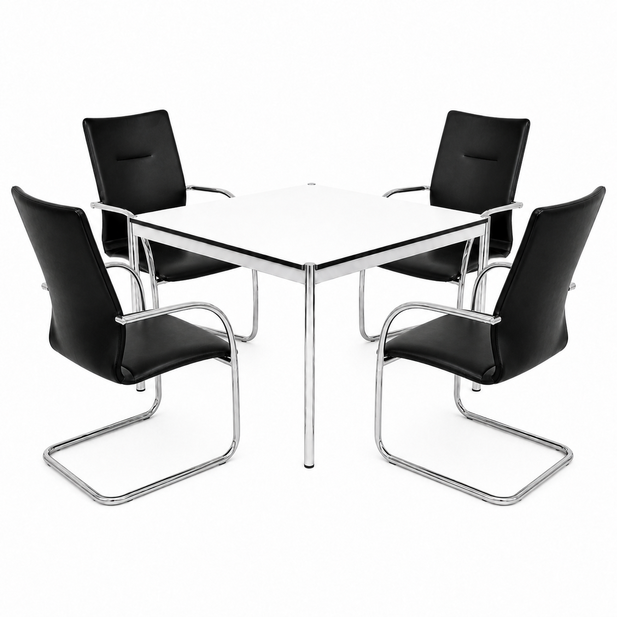 Paket: 4 x Brunner Plaza Leder schwarz