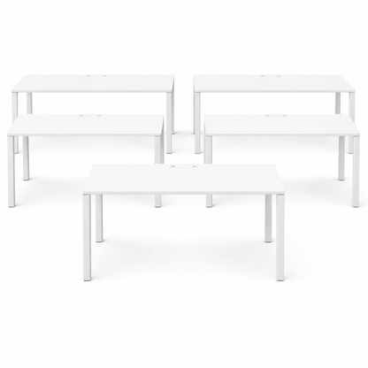Paket: 5x Vitra WorKit Schreibtische 160x75cm weiß [AKTION -83%]