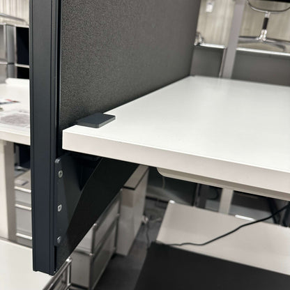 Palmberg Sicht-/Schallschutz anthracite fabric and frame desk divider for tabletop up to 3.5cm thick