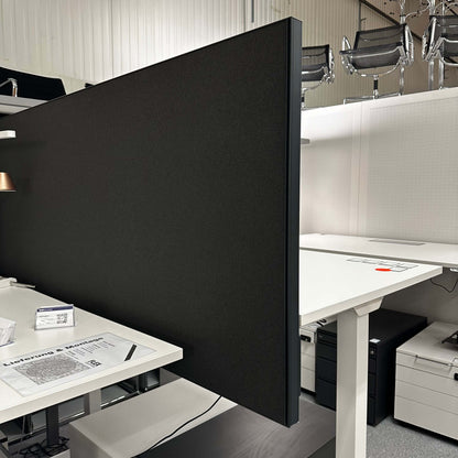 Palmberg Sicht-/Schallschutz anthracite fabric and frame privacy and sound protection panel for desks up to 3.5cm thick