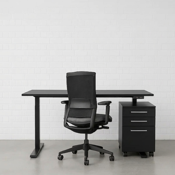 FLEX EHV-1 Schreibtisch SCHWARZ elektrisch höhenverstellbar [NEUWARE]