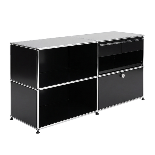 USM Haller Sideboard 2x2 schwarz 50cm Tiefe