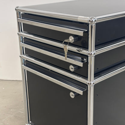 USM Haller Rollcontainer 3 Auszüge schwarz (abschließbar)