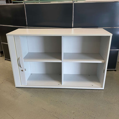 White Rollladenschrank 2OH storage cabinet with two shelves and dimensions 120x75x40cm