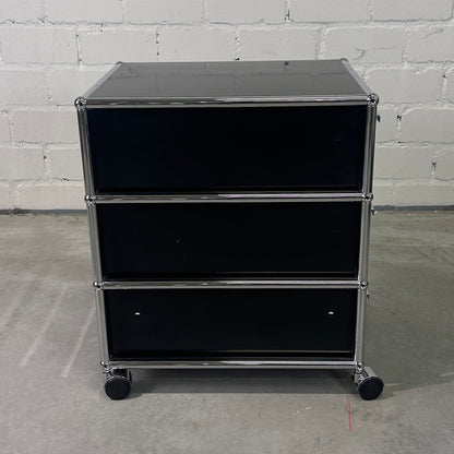 USM Haller Rollcontainer Schwarz 3 Auszüge