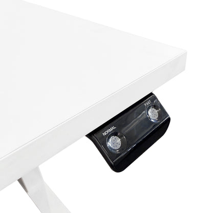 Sedus Temptation C Schreibtisch mit weißer Soft-Touch-Platte und Steuerelement