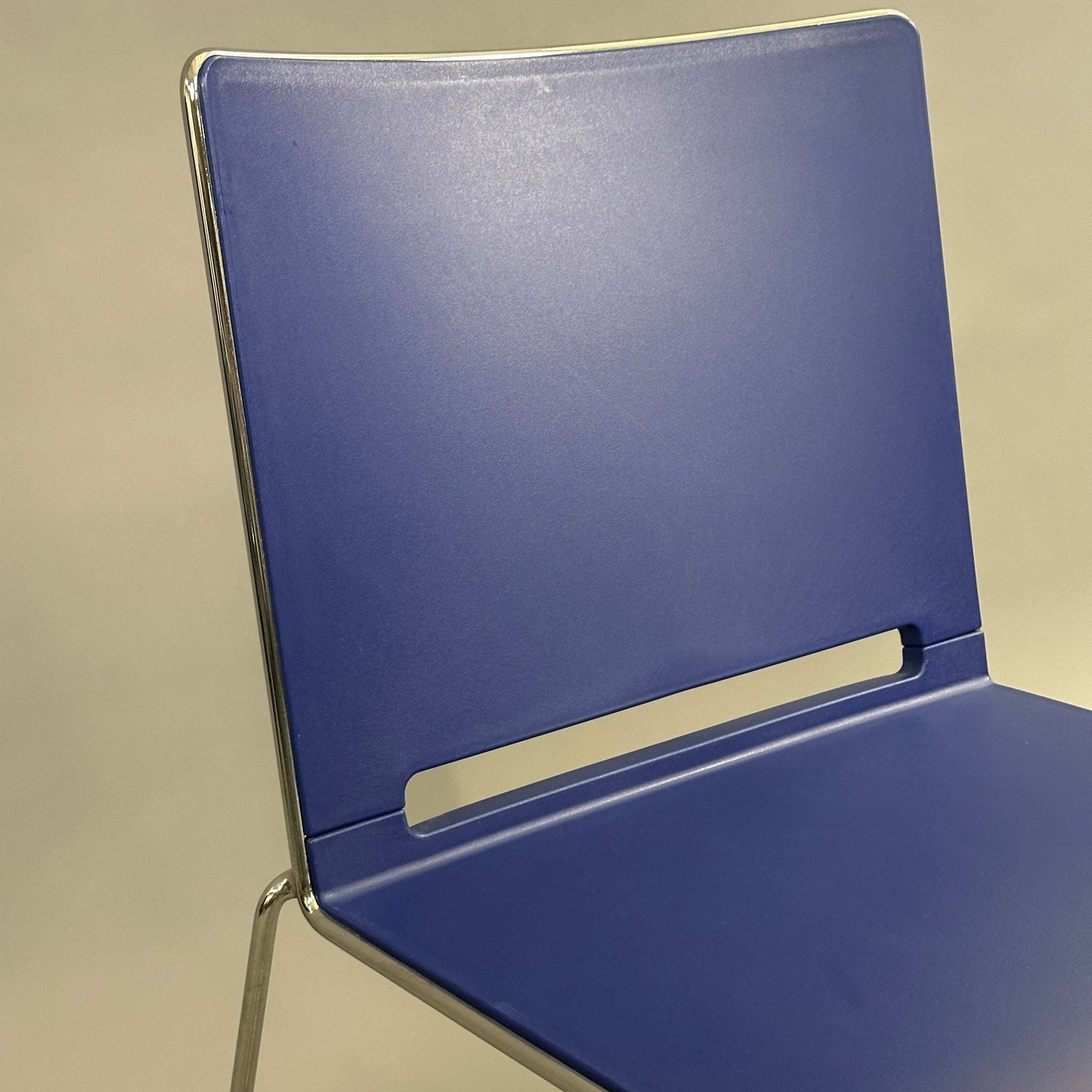 Blue Stapelstuhl Serie8000 stackable chair with metal frame on sale