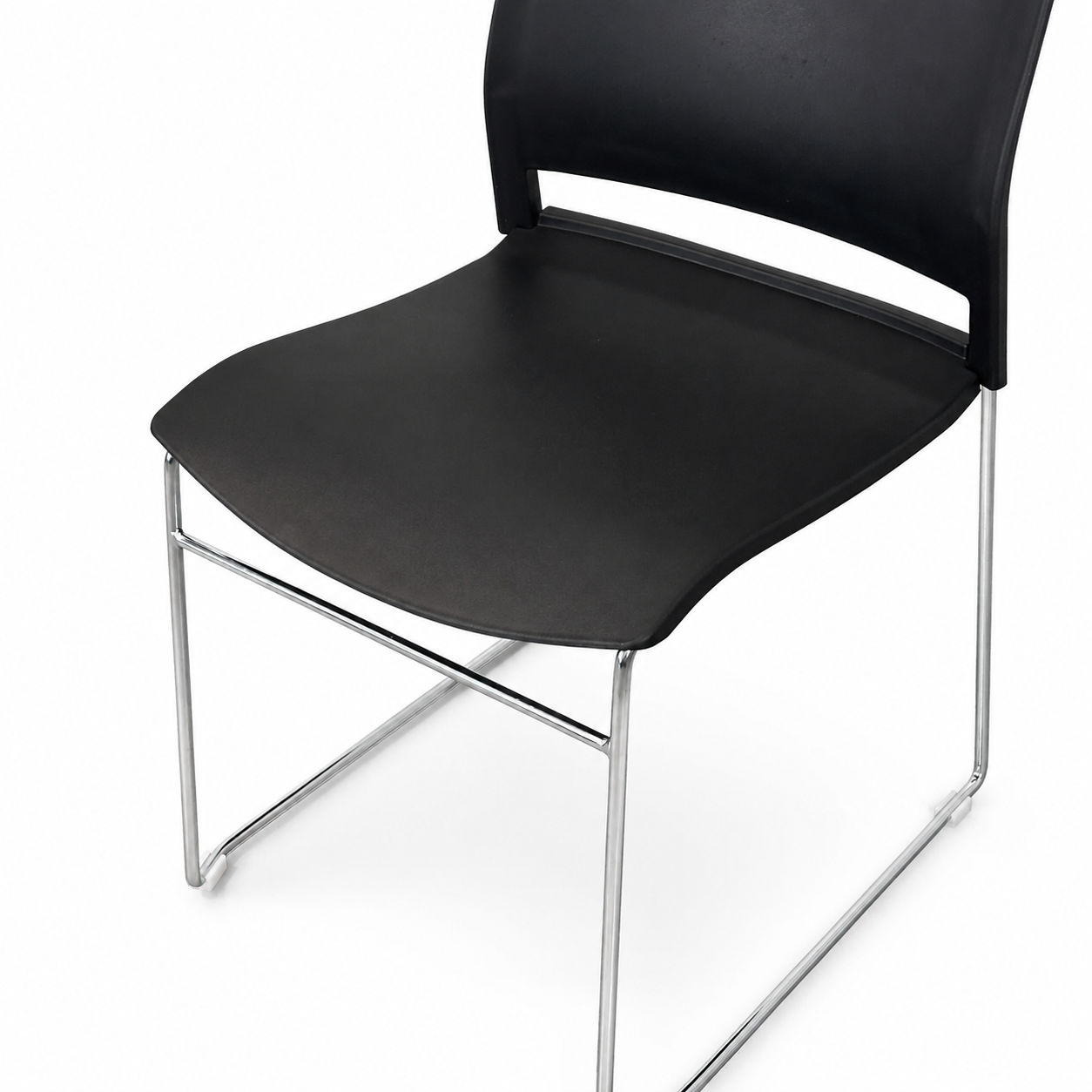 Stapelstuhl schwarz/Chrom
