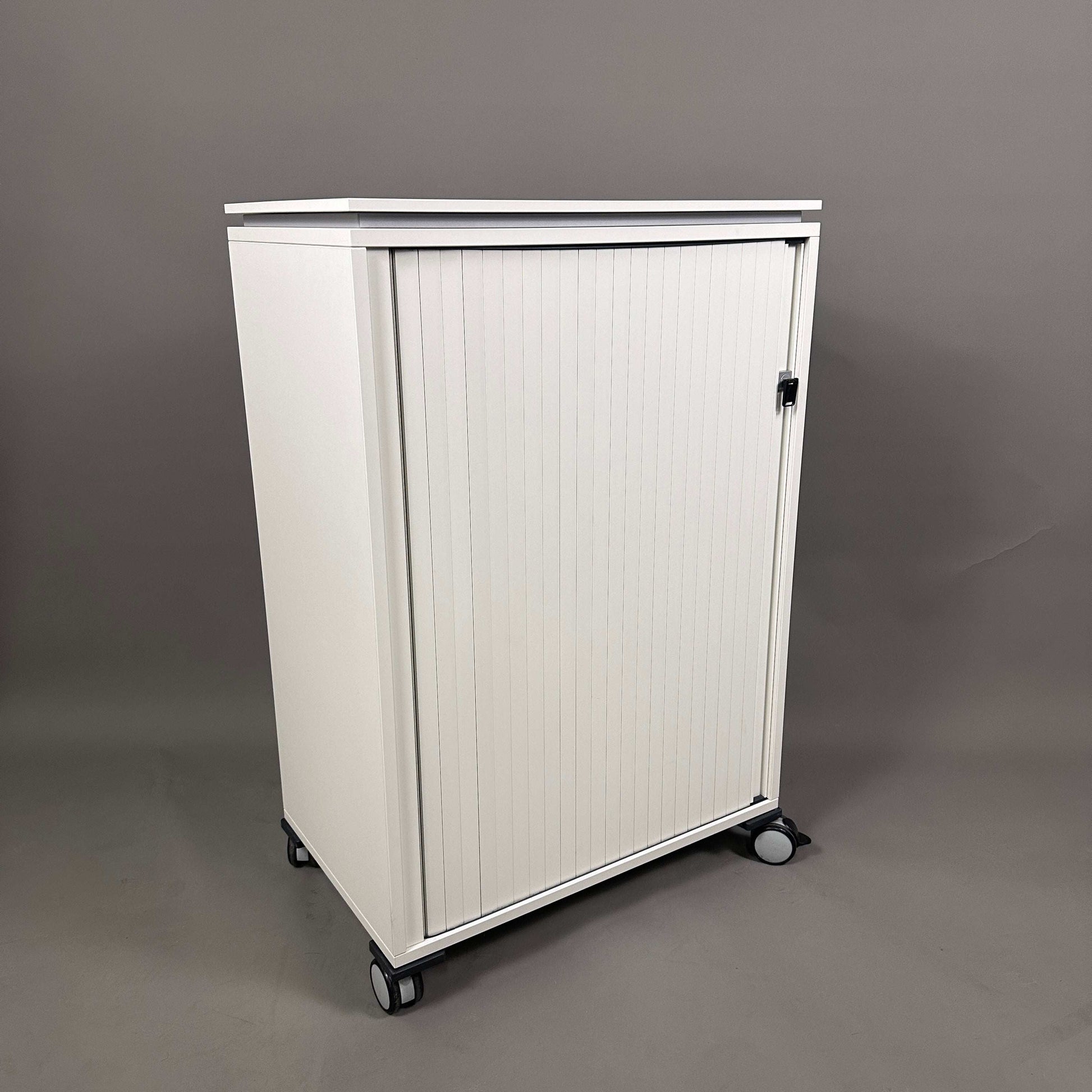 Steelcase Aktencaddy Rollschrank Moby 2 weiß abschließbar mit Rollen und Briefeinwurf